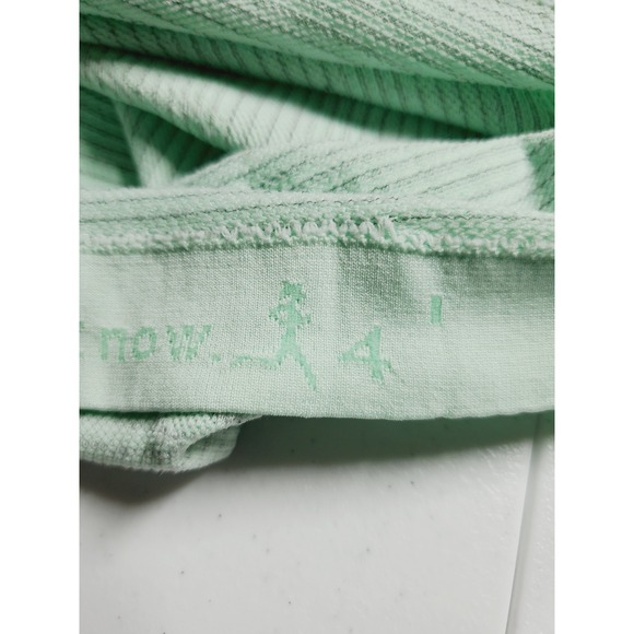 Lululemon Womens 4 Swiftly Tech Long Sleeve Green Striped Thumbholes Top - Picture 5 of 10